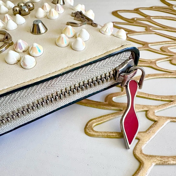 Christian Louboutin Panettone logo studs Zip Around Long Wallet - Picture 10 of 11